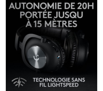Logitech G Pro X Wireless Lightspeed Gaming Headset (Noir) - Casque Maroc