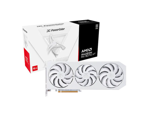 PowerColor AMD Radeon RX 9070 XT 16GB OC Hellhound Spectral White - PC Gamer Master
