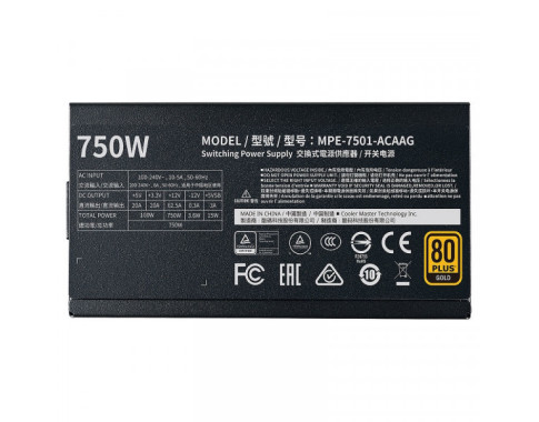 Cooler Master MWE Gold 750 Full Modular V2 ATX 3.0 80PLUS GOLD 750W