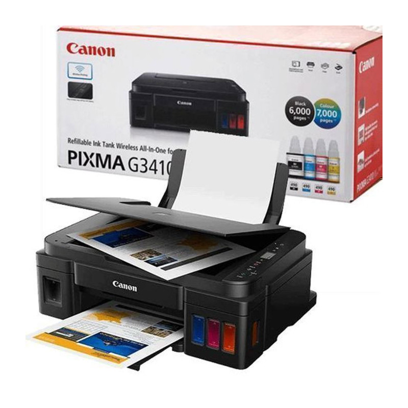 Canon PIXMA G3410 Imprimante multifonction à réservoirs rechargeables Canon PIXMA G3410 Imprimante multifonction à réservoirs rechargeables
