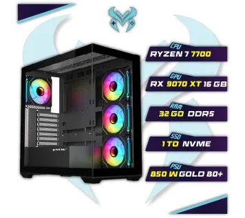 PC Gamer Master Ryzen 7 7700 1TB SSD 32GB DDR5 RX 9070 XT 16GB - PC Gamer Maroc