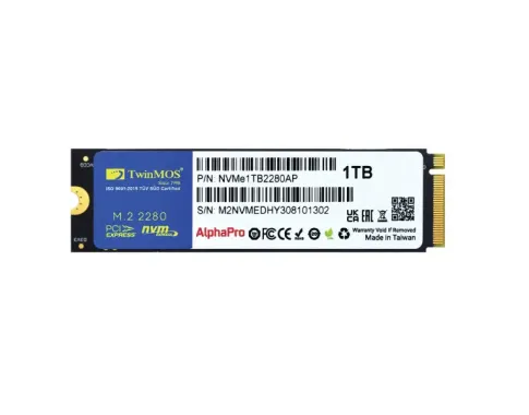 TwinMOS AlphaPro M.2 PCIe NVMe 512GB - Disques durs et SSD Maroc