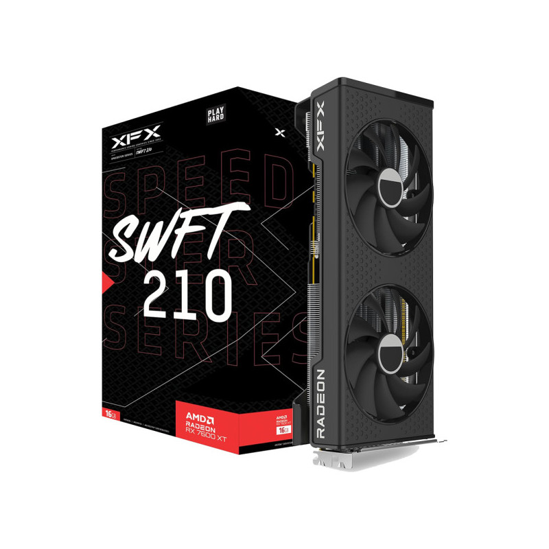 XFX AMD Radeon RX 7600 XT Speedster SWFT 210 16GB GDDR6