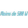 Moins de 500 W